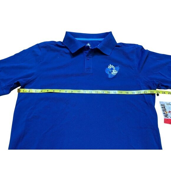 Disney Hawaii Aloha Blue Polo Shirt With Mickey Mouse Embroidery Large NWT - Picture 6 of 7